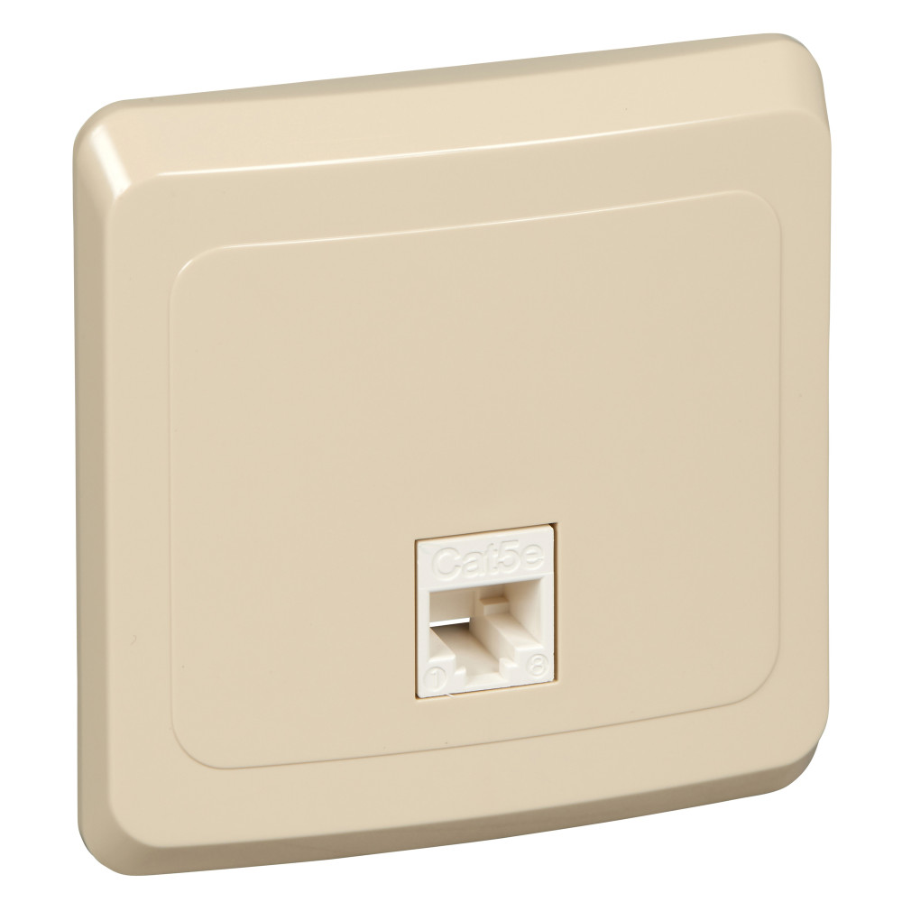 изображение Розетка компьютерная 1-м СП Этюд RJ45 крем. SchE KOMC-001K1